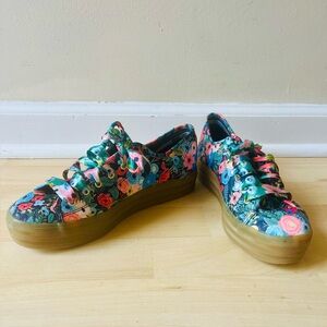 Keds X Rifle Paper Co.Triple Kick Garden Party Floral Sneakers W 7.5